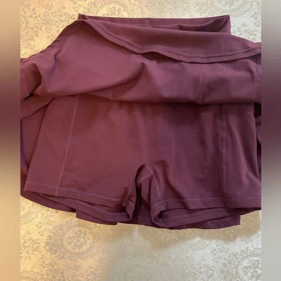 Popflex Burgundy Athletic Skirt - Picture 3 of 5
